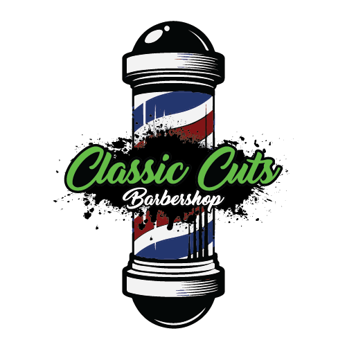 classic cuts barbershop logo